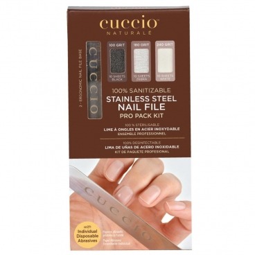 Cuccio metalowy pilnik do paznokci 2 szt. + wkłady