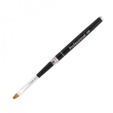 Pędzelek do żelu składany no.6 czarny premium