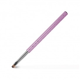 Pędzelek do żelu składany no.2 cyrkonie różowy