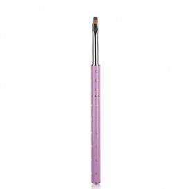 Pędzelek do żelu składany no.2 cyrkonie różowy