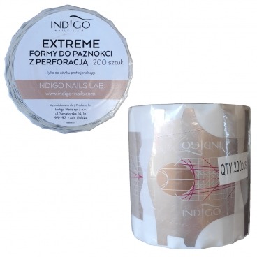 Indigo szablony EXTREME formy do przedłużania paznokci 200 szt.