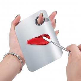 Paletka metalowa do zdobień manicure art + szpatułka Paletka metalowa do zdobień manicure art + szpatułka