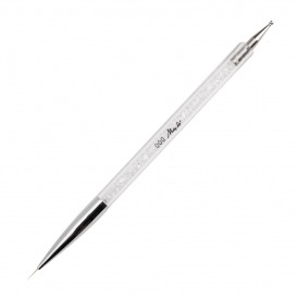 Pędzelek do zdobień 7mm biały dwustronny sonda