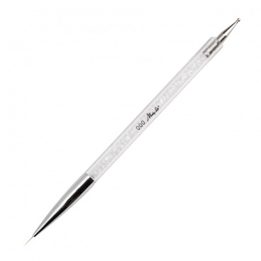 Pędzelek do zdobień 7mm biały dwustronny sonda