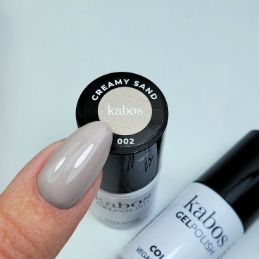 Kabos lakier GelPolish 002 Creamy Sand 5ml hema free vegan
