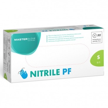 Rękawiczki nitrylowe niebieskie S 100 szt. Master Glove