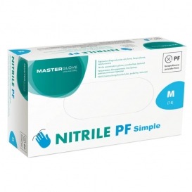Rękawiczki nitrylowe niebieskie M 100 szt. Master Glove