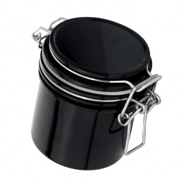 Elegancki czarny akrylowy pojemnik na klej do rzęs