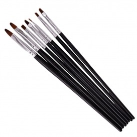 Zestaw pędzelków do manicure 7 szt. black