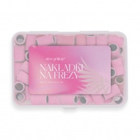 Aba Group nakładki kapturki ścierne na frezy 120 - 100 szt. różowe