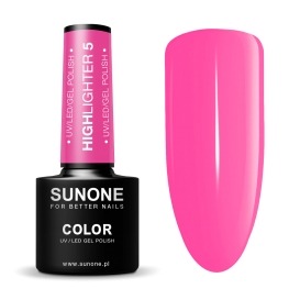 SunOne Highlighter 5 neonowy lakier hybrydowy 5g