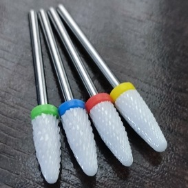 Zestaw 4x frez ceramiczny do paznokci stożek XF-C