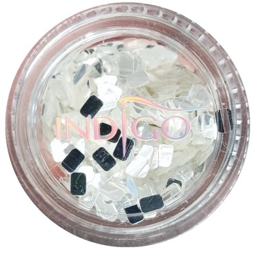 Indigo Mirror Silver efekt tłuczonego szkła 2,5g Indigo Mirror Silver efekt tłuczonego szkła 2,5g