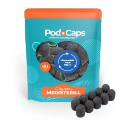 Clavier kapturek ścierny do pedicure 10mm gradacja 80 - 10 szt. podocaps