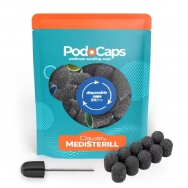 Clavier nośnik kapturek ścierny do pedicure 10mm MIX - 20 szt. podocaps