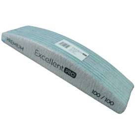 10x pilnik łódka 100/100 zebra do paznokci Excellent Pro PREMIUM