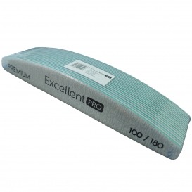 10x pilnik łódka 100/180 zebra do paznokci Excellent PRO PREMIUM