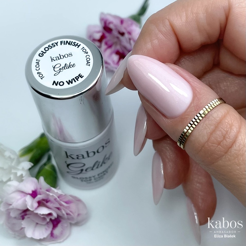Kabo top Glossy Finish No Wipe gelike 8ml top coat lakier hybrydowy Kabo top Glossy Finish No Wipe gelike 8ml top coat lakier hybrydowy