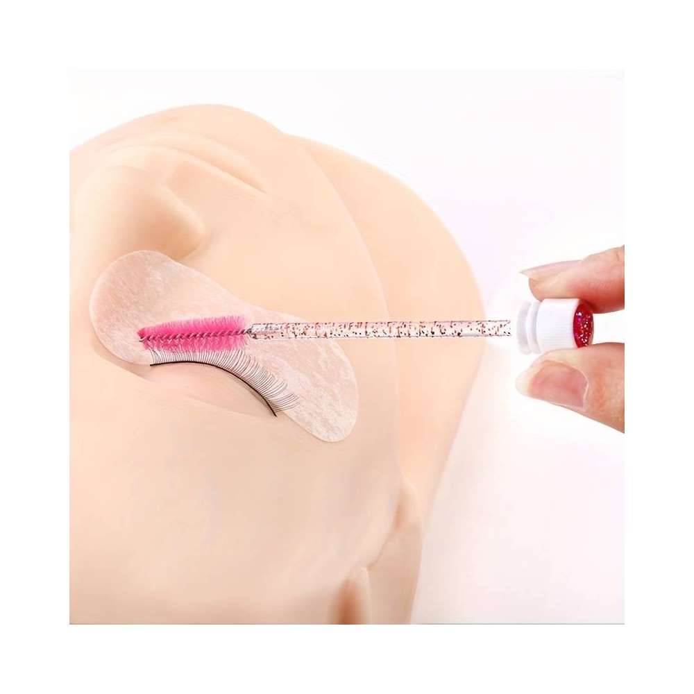 Szczoteczka do rzęs spirala w tubce różowa