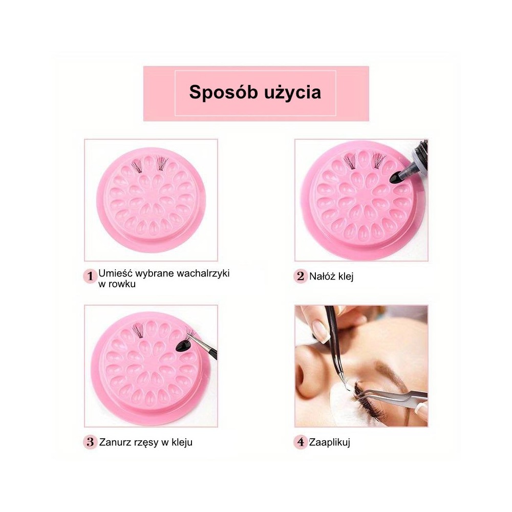 Paletka podstawka na klej do przedłużania rzęs kropelka 10 szt. Paletka podstawka na klej do przedłużania rzęs kropelka 10 szt.
