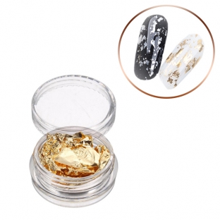 Pazłotko złotko folia chrom złoto metalizowana w słoiczku