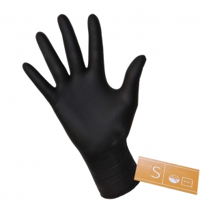 Rękawiczki nitrylowe czarne S 100 szt. wysoka jakość