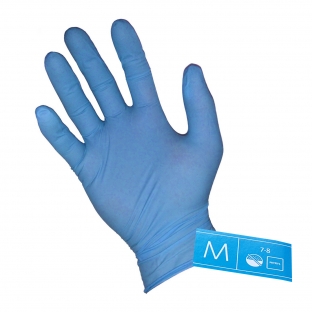 Rękawiczki nitrylowe niebieskie M 100 szt. wysoka jakość