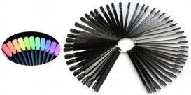 Wzornik wachlarz prezenter 48 kolorów tipsów czarny