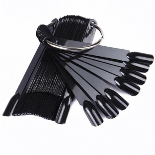 Wzornik wachlarz prezenter 48 kolorów tipsów czarny