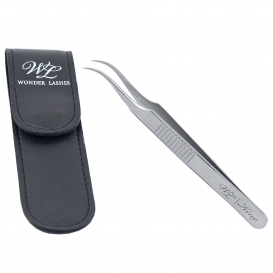 Pęseta do przedłużania rzęs King + etui Wonder Lashes