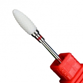 Frez ceramiczny stożek płomień czerwony metal do usuwanie żelu hybryd akrylu