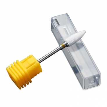 Frez ceramiczny stożek płomień żółty metal do usuwania lakierów hybrydowych