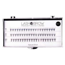 Jedwabne rzęsy w kępkach Natural Short premium flare silk lashes kępki