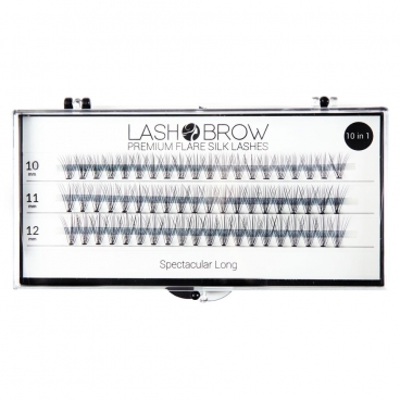 Jedwabne rzęsy w kępkach Spectacular Long premium flare silk lashes kępki